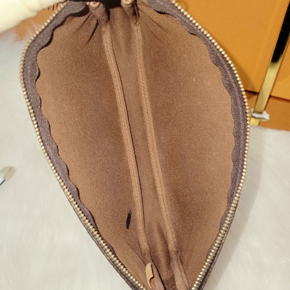 LOUIS VUITTON Brown Monogram Leather POCHETTE Bag - Picture 13 of 14
